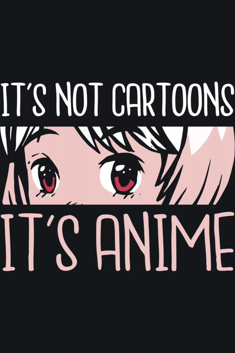 clean layout focused on the phrase so the message that this is anime hits fast