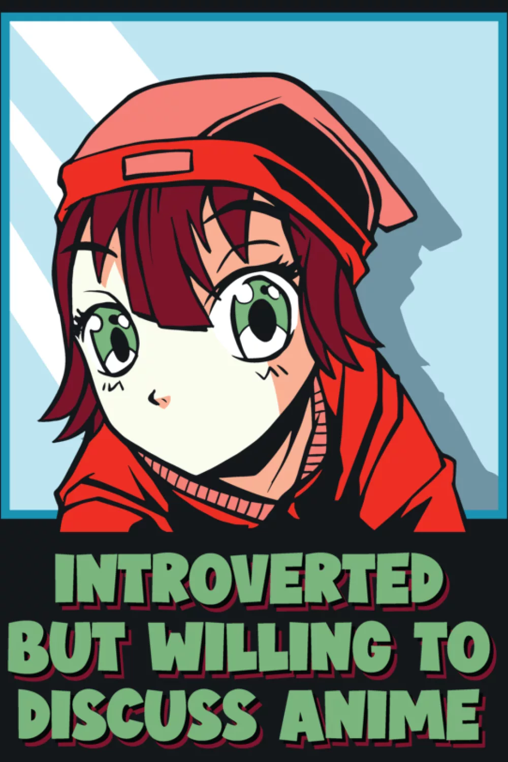 kawaii character portrait with a bright frame and a friendly, approachable mood