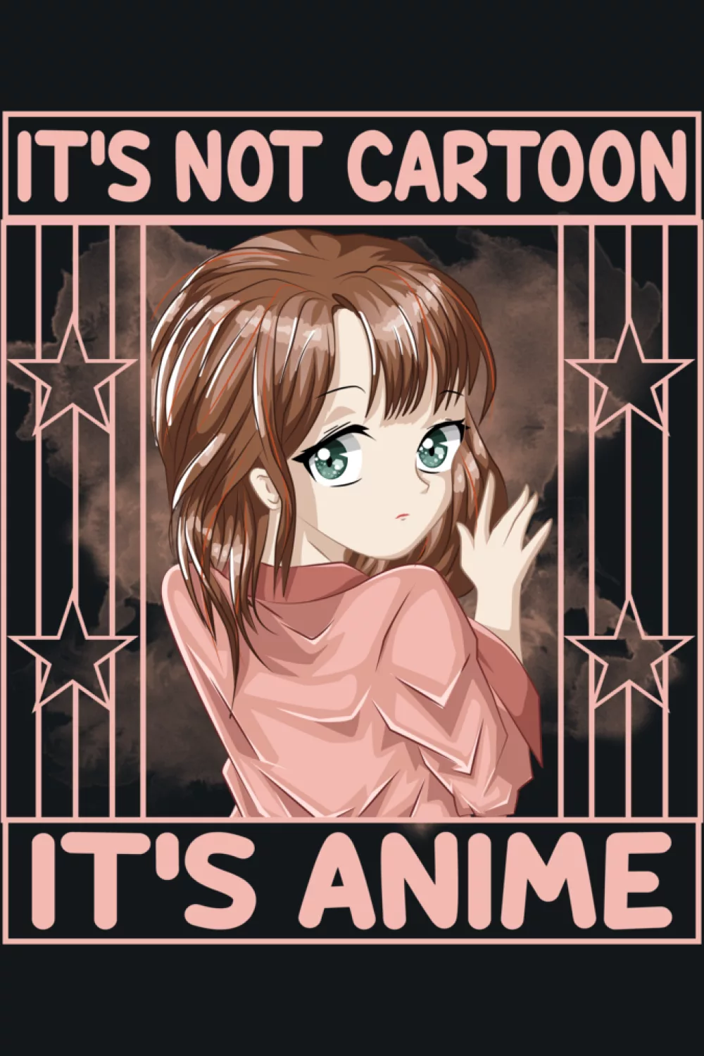 otaku style character close up with text that defends anime against basic cartoon vibes