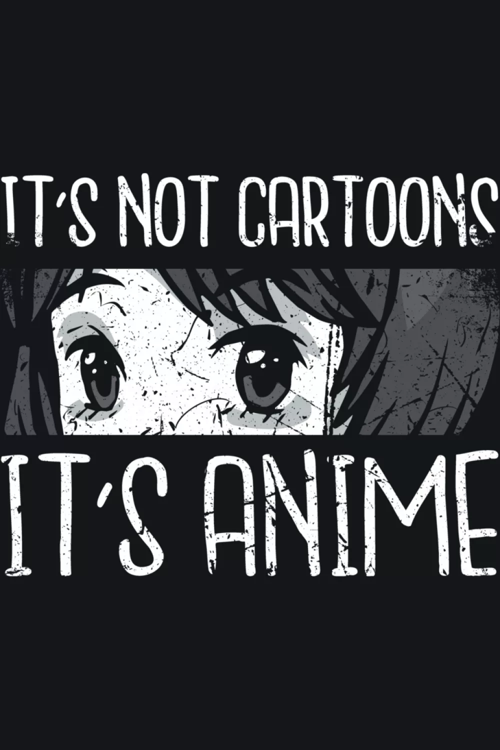 vintage tinted panel with retro anime look and a proud otaku slogan