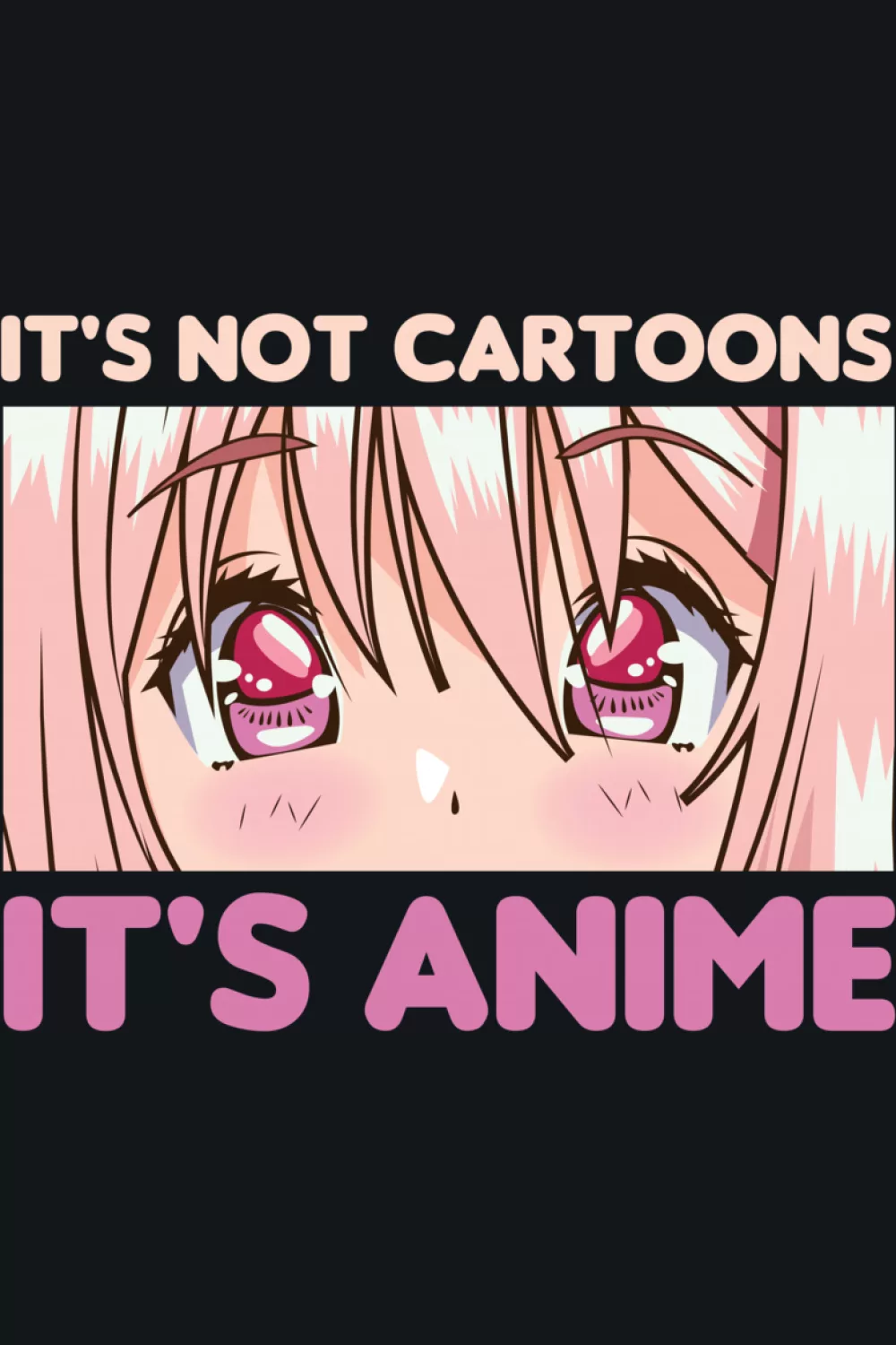 soft pink eyed character with romantic manga mood and a clear anime first slogan