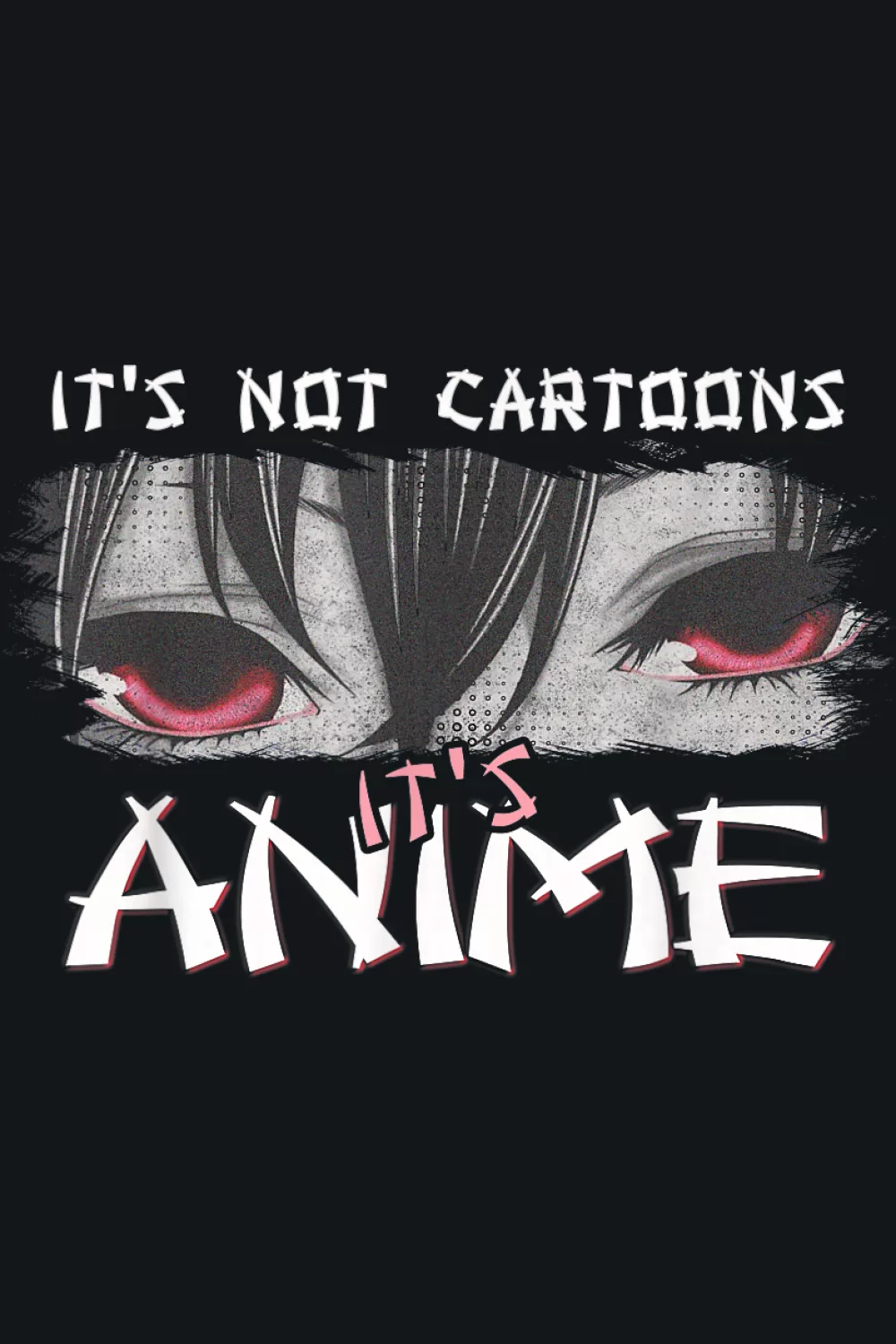 moody black and white shot of a character under the it's not cartoons statement