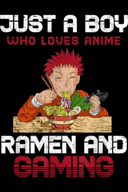 Just A Boy Who Loves Anime Ramen And Gaming Otaku Anime T-Shirt