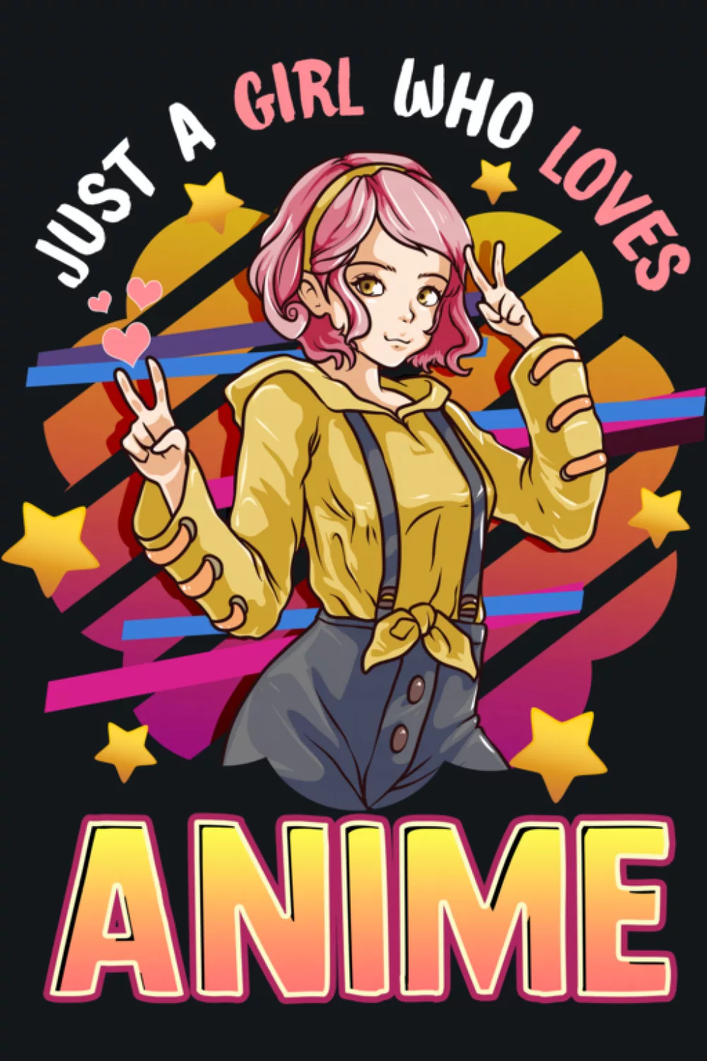 anime girl portrait with quote text, confident everyday fan vibe