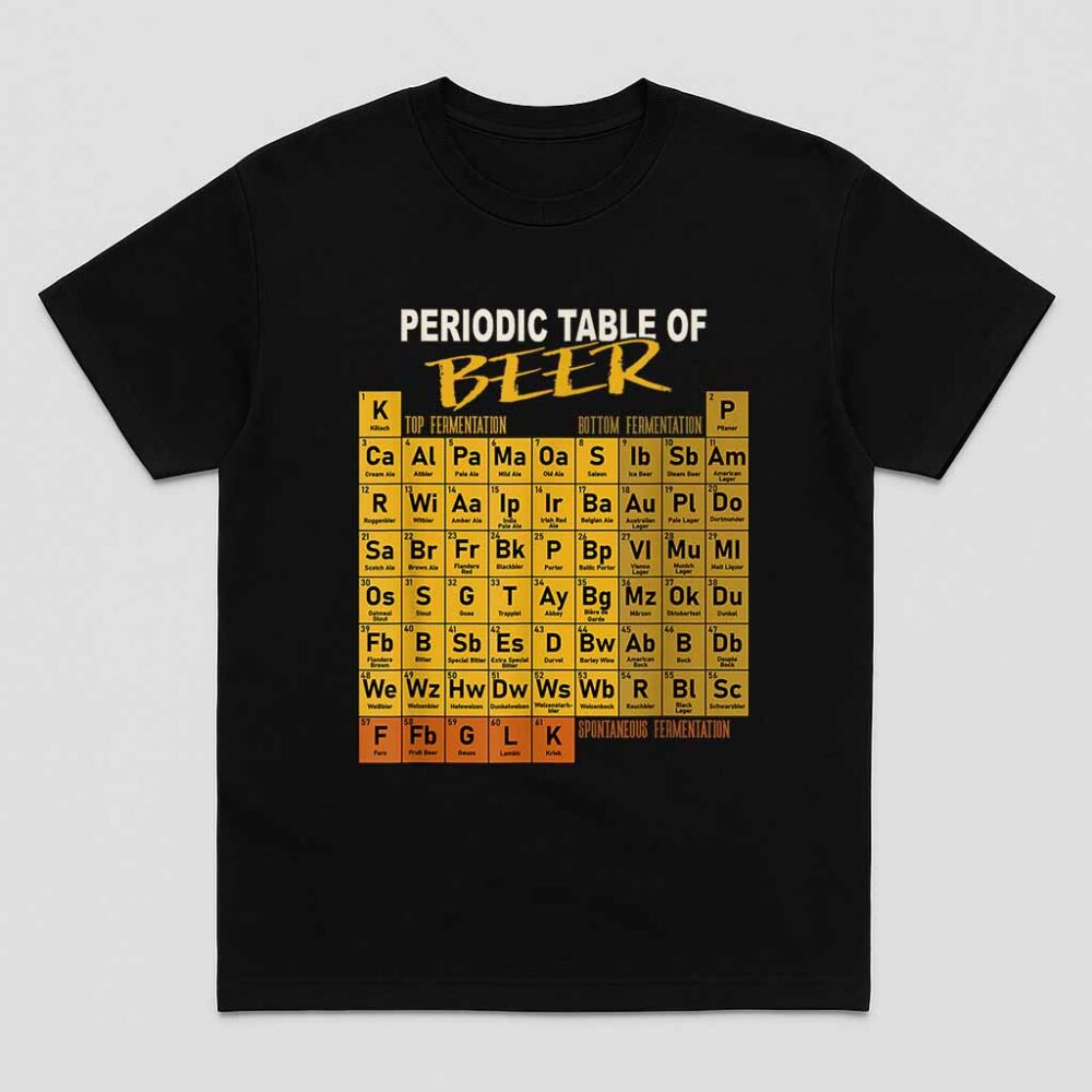 Periodic Table Of Beer Craft Beer Style Brewery Shirt