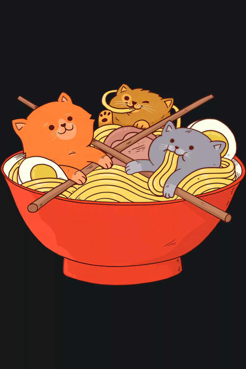 kawaii ramen cat theme with Japanese noodle cues, playful composition and a fan friendly vibe