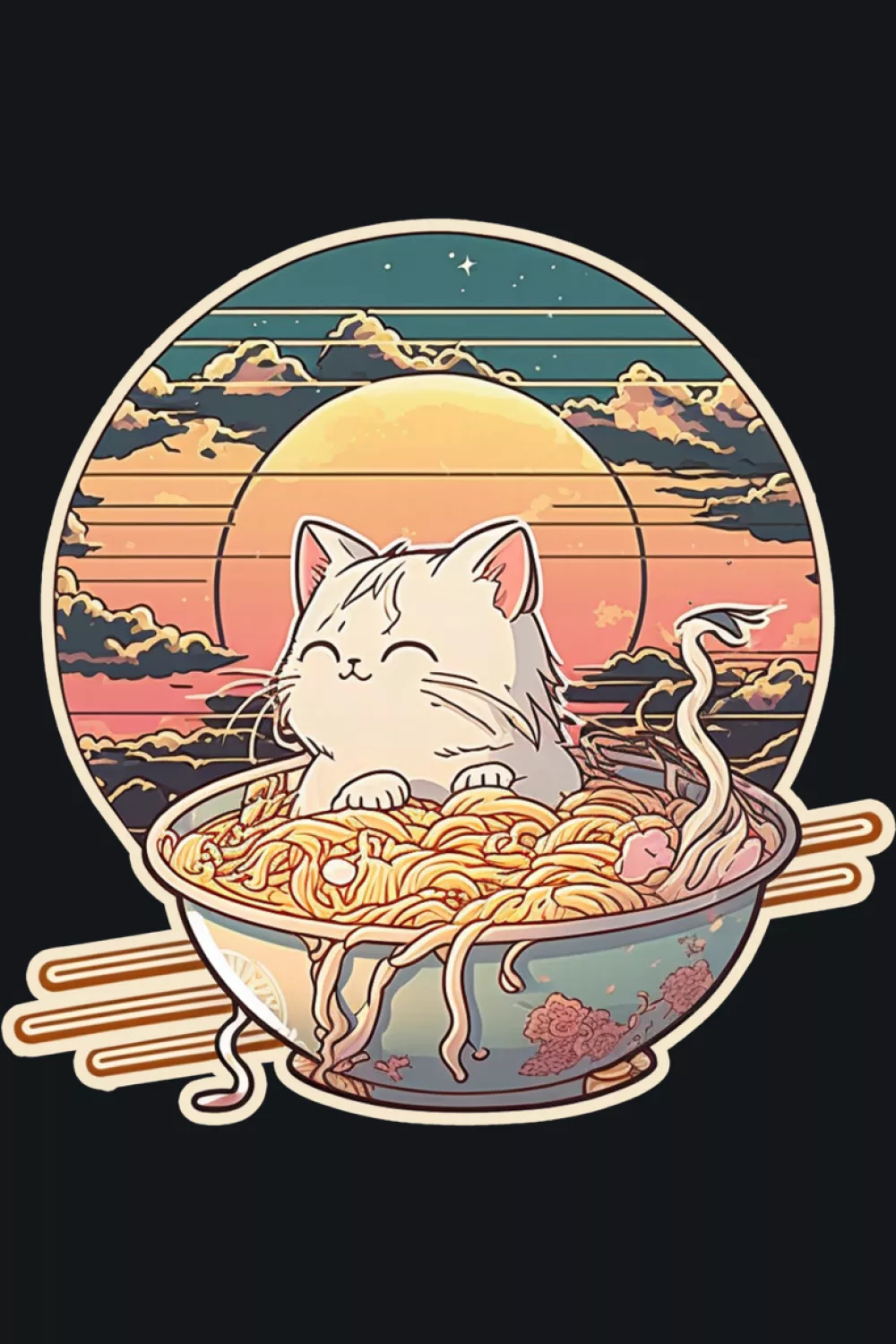 Ramen noodle cats outfit concept with cute styling and a playful wearable character theme