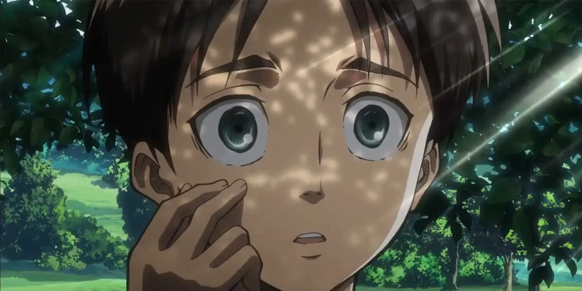 The opening scene with Eren waking up from a long dream