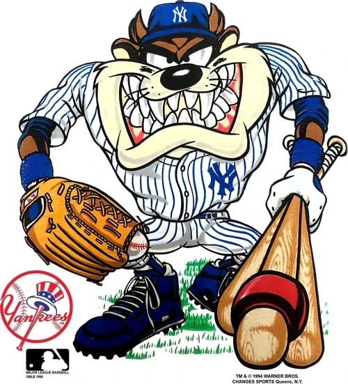 Vintage 90s New York Yankees Vintage MLB Looney Tunes Taz Shirt