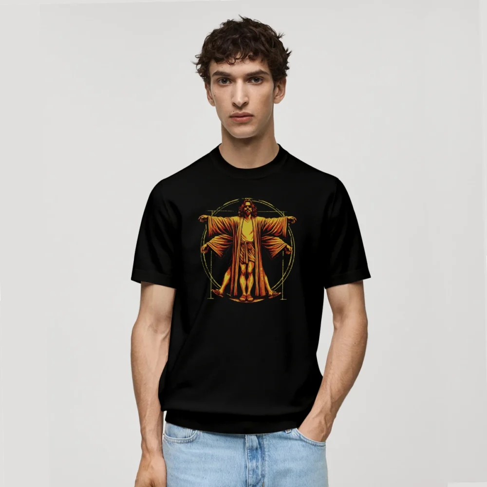 Vitruvian Dude Da Vinci Vitruvian Man Big Lebowski T-shirt