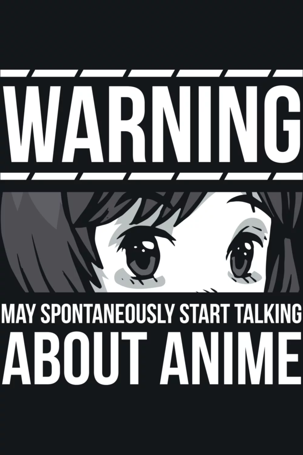 Simple warning sign typography with a cute portrait for an easy kid friendly style