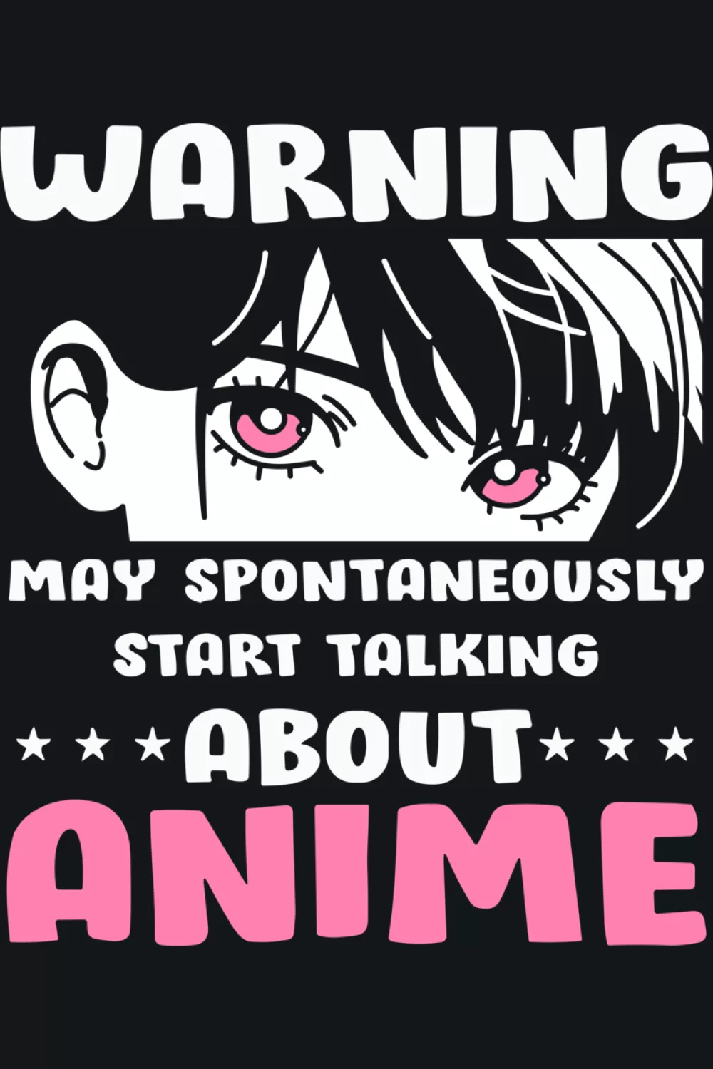 Black and white anime portrait with warning headline for a classic dramatic fandom feel