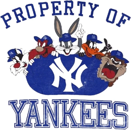 Yankees Looney Tunes Shirt Property Of NY Cartoon Crew Vintage