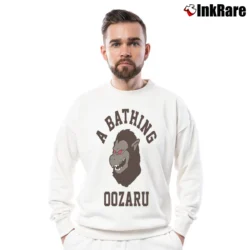 Men’s A Bathing Oozaru Classic Dragon Ball Crewneck Sweatshirt in white | Cozy Fabric, Clean Style