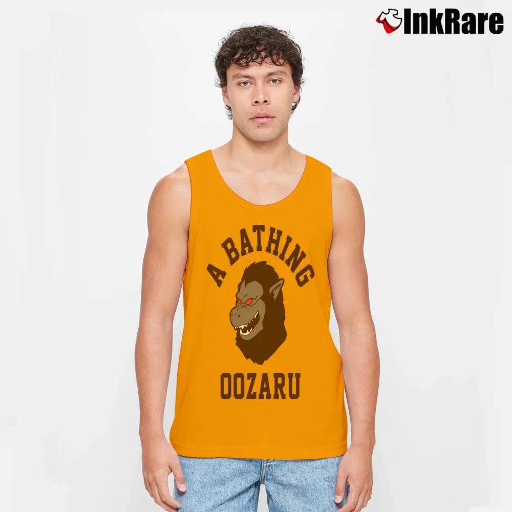 Men’s A Bathing Oozaru Classic Dragon Ball Tank Top in orange | Breathable, Active-Friendly Design