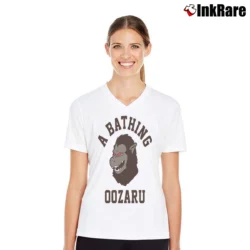 Women’s A Bathing Oozaru Classic Dragon Ball V-Neck Tee in white | Chic Neckline, Soft Texture