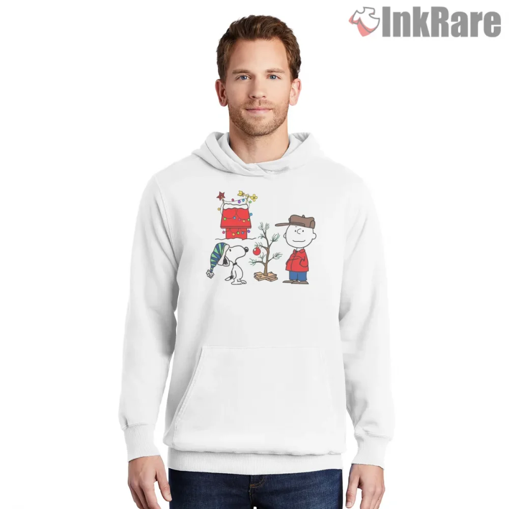 A Charlie Brown Christmas Classic Shirt on white hoodie for men graphic tee