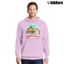 Men’s A Day to Remember Simpsons Pullover Hoodie in light pink | Cozy, Durable, Modern Fit