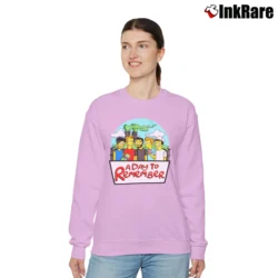 Women’s A Day to Remember Simpsons Relaxed Sweatshirt in light pink | Soft, Laid-Back Vibe