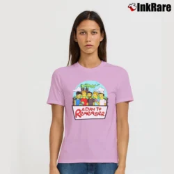 Women’s A Day to Remember Simpsons Signature T-Shirt in light pink | Soft, Flattering Fit
