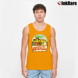 Men’s A Day to Remember Simpsons Tank Top in orange | Breathable, Active-Friendly Design