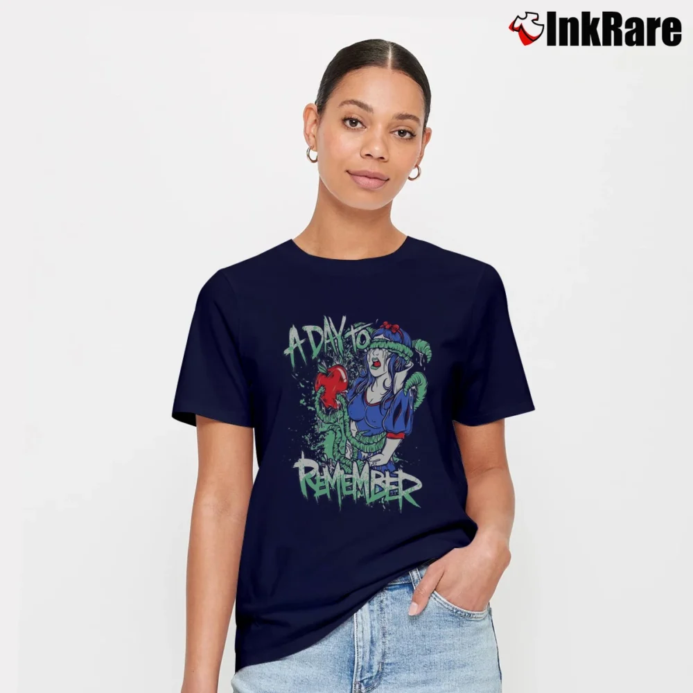 Women’s A Day To Remember Snow White Classic Signature T-Shirt in navy | Soft, Flattering Fit