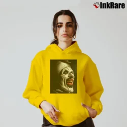 Women’s A Is For Art The Clown Cozy Hoodie in yellow | Warm, Structured, Stylish