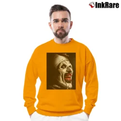 Men’s A Is For Art The Clown Crewneck Sweatshirt in orange | Cozy Fabric, Clean Style
