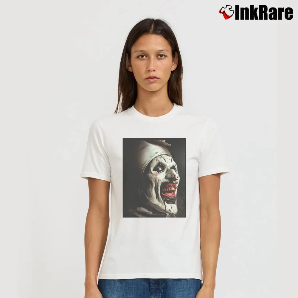 Women’s A Is For Art The Clown Signature T-Shirt in white | Soft, Flattering Fit