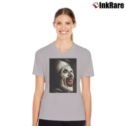 Women’s A Is For Art The Clown V-Neck Tee in sport grey | Chic Neckline, Soft Texture