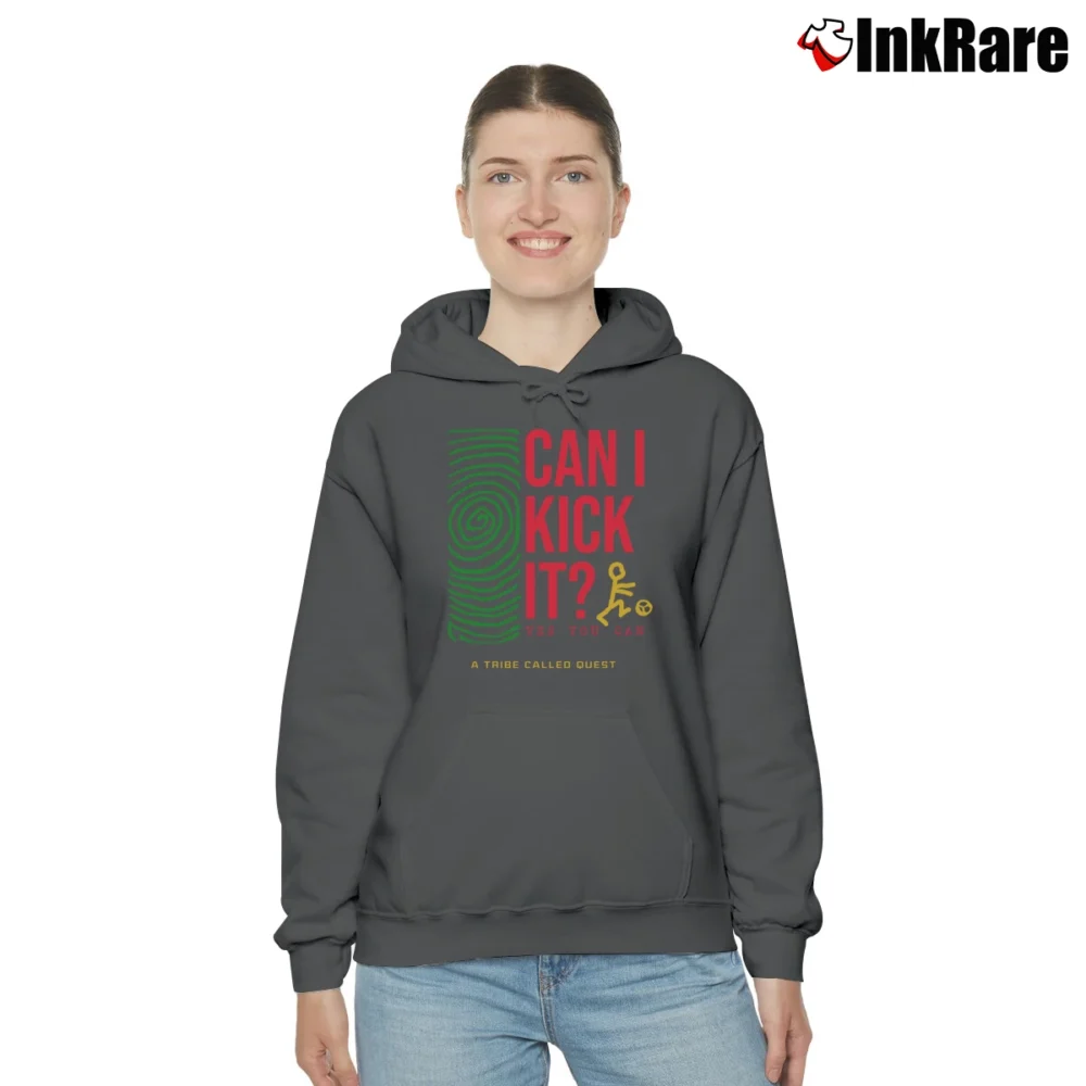 Women’s A Tribe Called Quest Can I Kick It Cozy Hoodie in charcoal | Warm, Structured, Stylish