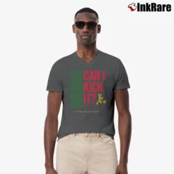 Men’s A Tribe Called Quest Can I Kick It V-Neck Tee in charcoal | Sharp, Breathable, Everyday Staple
