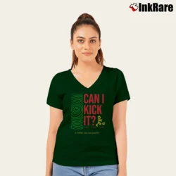 Women’s A Tribe Called Quest Can I Kick It V-Neck Tee in forest green | Chic Neckline, Soft Texture