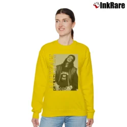 Women’s Aaliyah Urban Graphic Music Relaxed Sweatshirt in yellow | Soft, Laid-Back Vibe