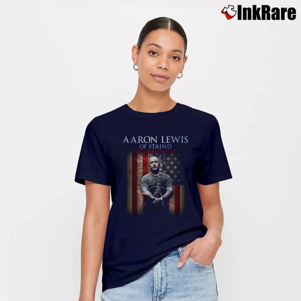 Women’s Aaron Lewis 2019 Tour Fashion Fit Cut Signature T-Shirt in navy | Soft, Flattering Fit