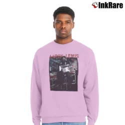 Men’s Aaron Lewis Flag Photo Crewneck Sweatshirt in light pink | Cozy Fabric, Clean Style