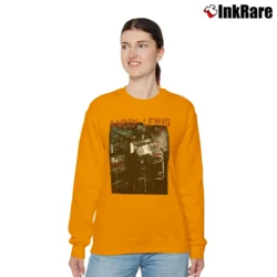 Women’s Aaron Lewis Flag Photo Relaxed Sweatshirt in orange | Soft, Laid-Back Vibe