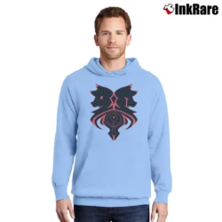 Men’s Aaron Lycan Zip Red Pullover Hoodie in light blue | Cozy, Durable, Modern Fit