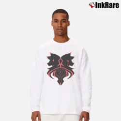 Men’s Aaron Lycan Zip Red Long-Sleeve Shirt in white | Sleek, Lightweight, Year-Round Wear