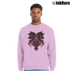 Men’s Aaron Lycan Zip Red Crewneck Sweatshirt in light pink | Cozy Fabric, Clean Style