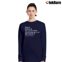 Women’s Aaron Tveit Broadway Fan Graphic Long-Sleeve Top in navy | Sleek, Versatile, All-Season