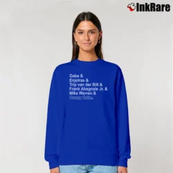 Women’s Aaron Tveit Broadway Fan Graphic Relaxed Sweatshirt in royal blue | Soft, Laid-Back Vibe