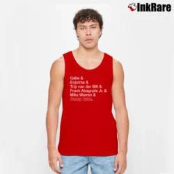Men’s Aaron Tveit Broadway Fan Graphic Tank Top in red | Breathable, Active-Friendly Design