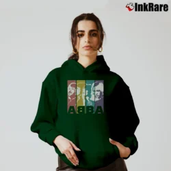 Women’s abba band retro for music lovers Cozy Hoodie in forest green | Warm, Structured, Stylish