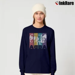Women’s abba band retro for music lovers Long-Sleeve Top in navy | Sleek, Versatile, All-Season