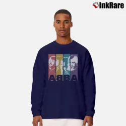 Men’s abba band retro for music lovers Long-Sleeve Shirt in navy | Sleek, Lightweight, Year-Round Wear