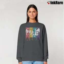 Women’s abba band retro for music lovers Relaxed Sweatshirt in charcoal | Soft, Laid-Back Vibe