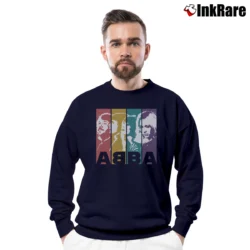 Men’s abba band retro for music lovers Crewneck Sweatshirt in navy | Cozy Fabric, Clean Style