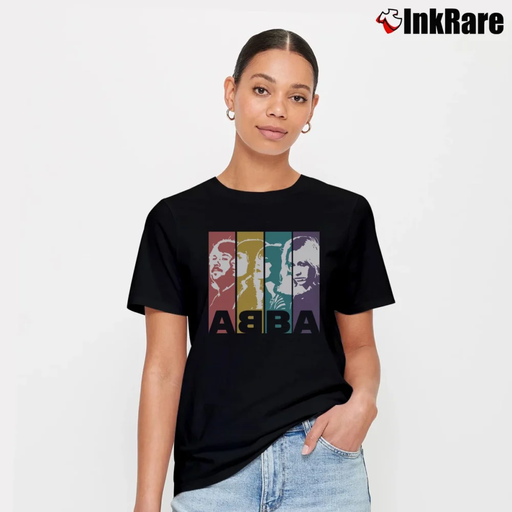 Women’s abba band retro for music lovers Signature T-Shirt in black | Soft, Flattering Fit