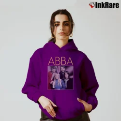 Women’s Abba Fan Art Vintage Music Cozy Hoodie in purple | Warm, Structured, Stylish